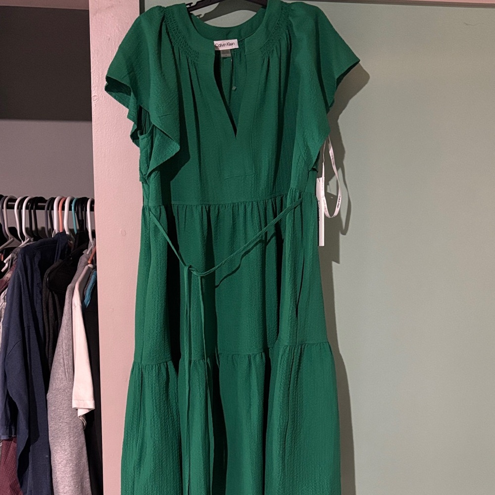 Calvin Klein Emerald Midi Dress